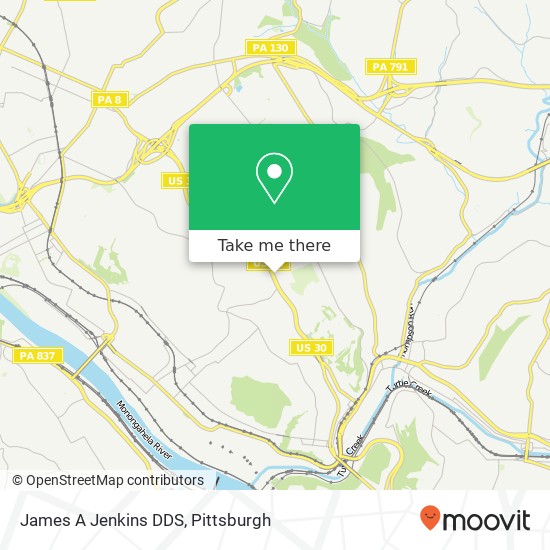 James A Jenkins DDS map