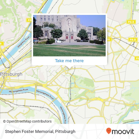 Stephen Foster Memorial map