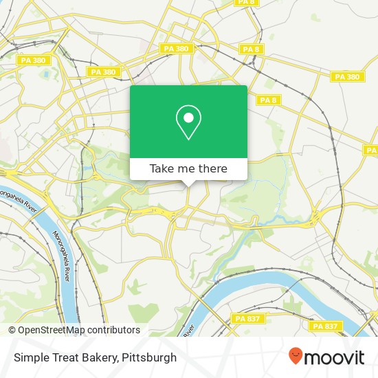 Mapa de Simple Treat Bakery