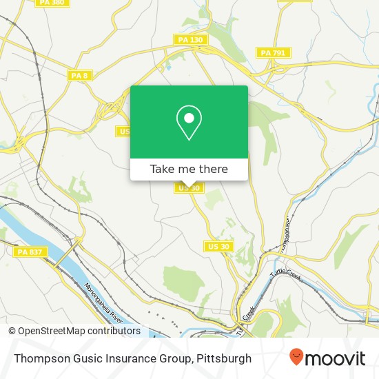 Thompson Gusic Insurance Group map