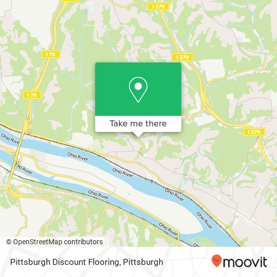 Pittsburgh Discount Flooring map