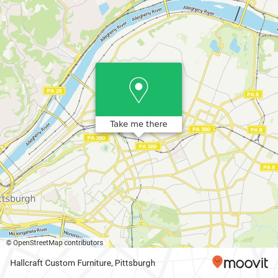 Hallcraft Custom Furniture map