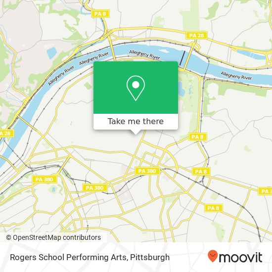 Mapa de Rogers School Performing Arts