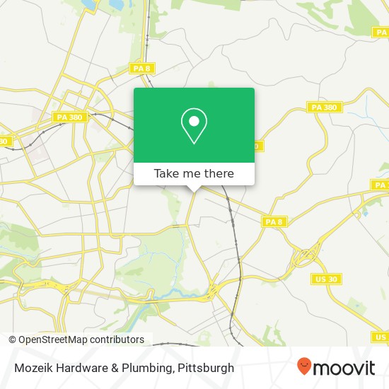 Mapa de Mozeik Hardware & Plumbing
