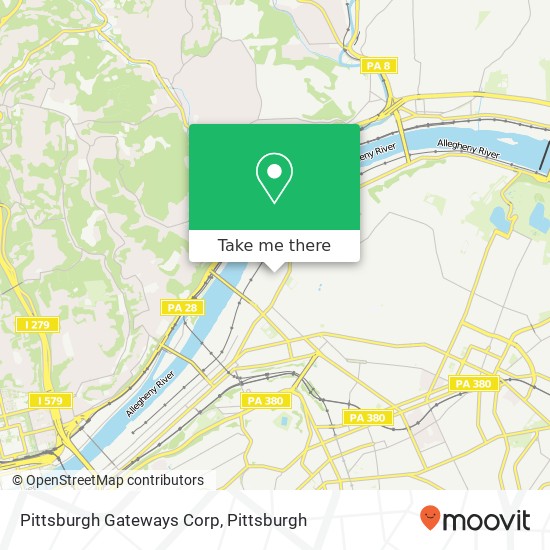 Mapa de Pittsburgh Gateways Corp