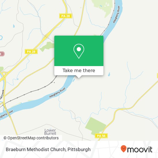 Braeburn Methodist Church map