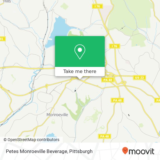 Mapa de Petes Monroeville Beverage