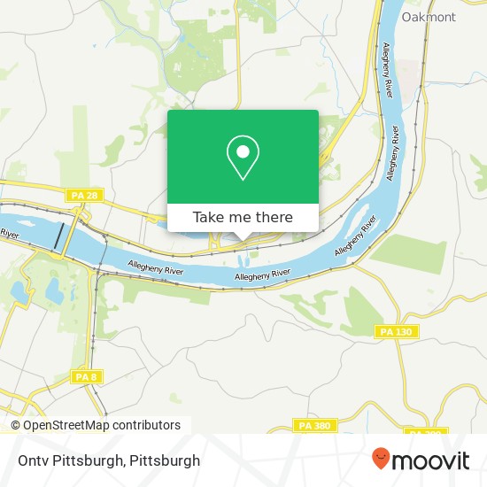 Mapa de Ontv Pittsburgh