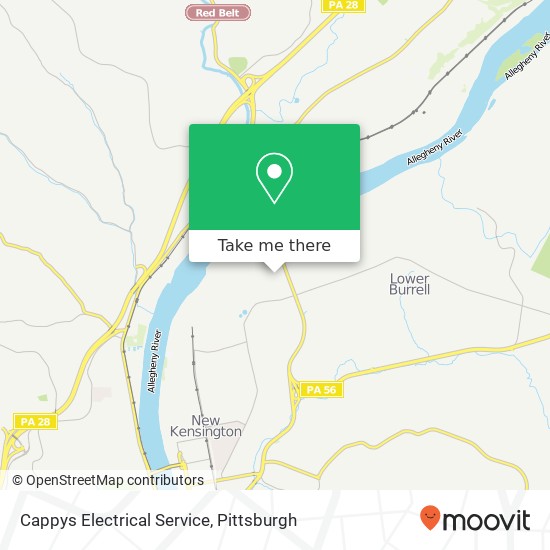 Mapa de Cappys Electrical Service