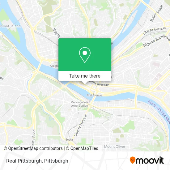 Real Pittsburgh map