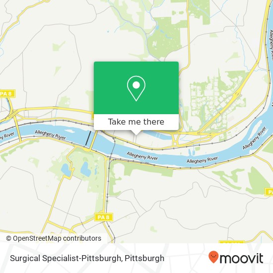 Surgical Specialist-Pittsburgh map