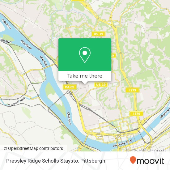 Pressley Ridge Scholls Staysto map