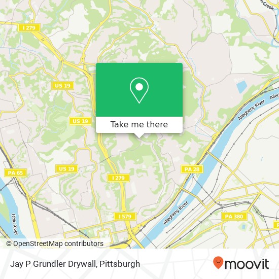 Mapa de Jay P Grundler Drywall