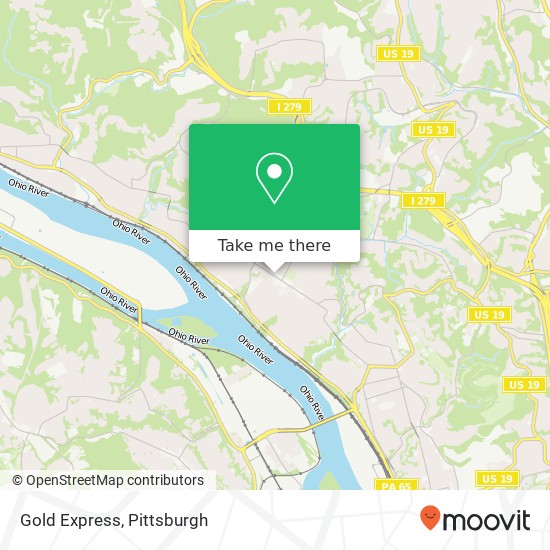 Gold Express map