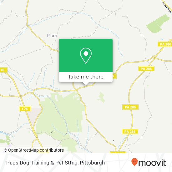 Mapa de Pups Dog Training & Pet Sttng