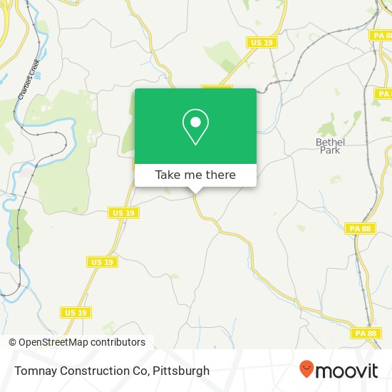 Tomnay Construction Co map