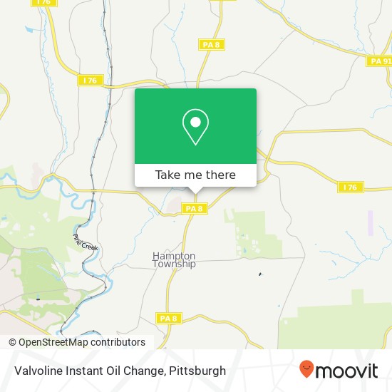 Mapa de Valvoline Instant Oil Change