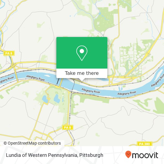 Mapa de Lundia of Western Pennsylvania