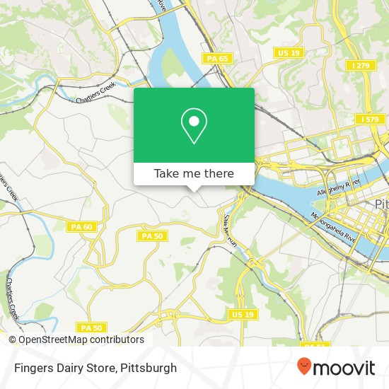 Mapa de Fingers Dairy Store