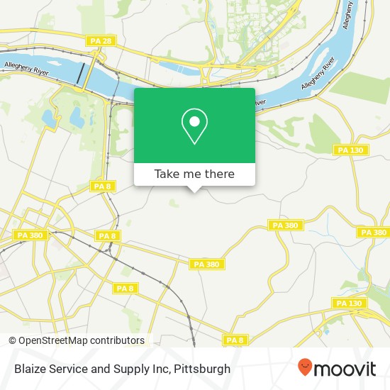 Blaize Service and Supply Inc map