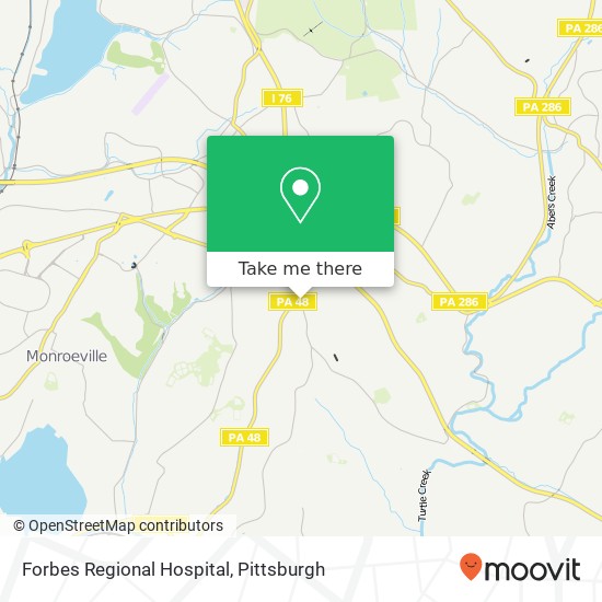 Forbes Regional Hospital map