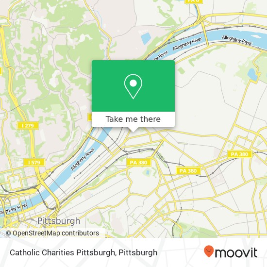 Catholic Charities Pittsburgh map