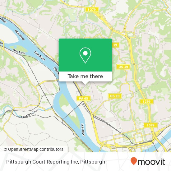 Mapa de Pittsburgh Court Reporting Inc