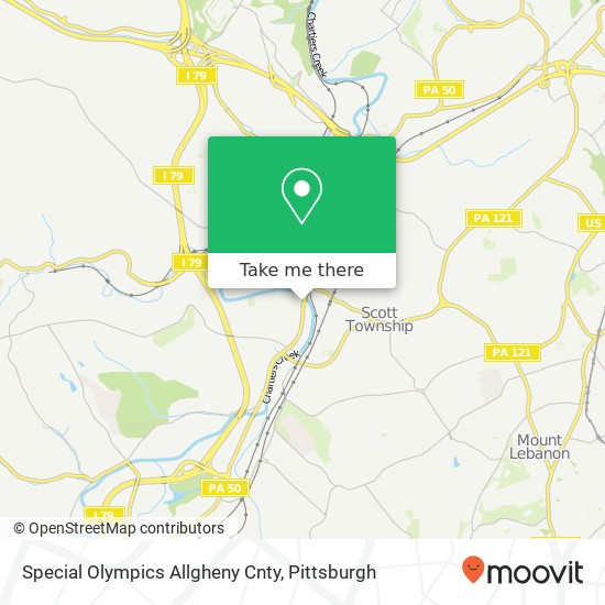 Special Olympics Allgheny Cnty map