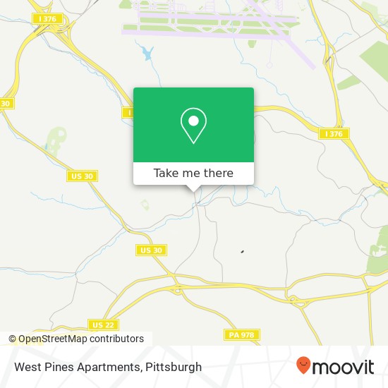 West Pines Apartments map