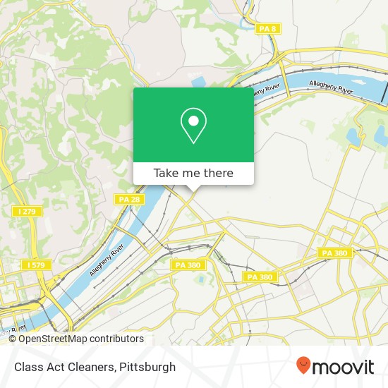 Class Act Cleaners map