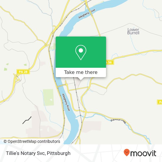 Mapa de Tillie's Notary Svc