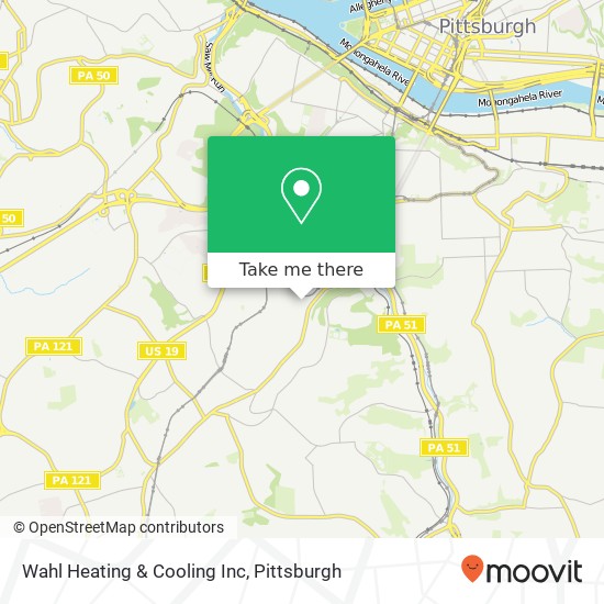 Mapa de Wahl Heating & Cooling Inc