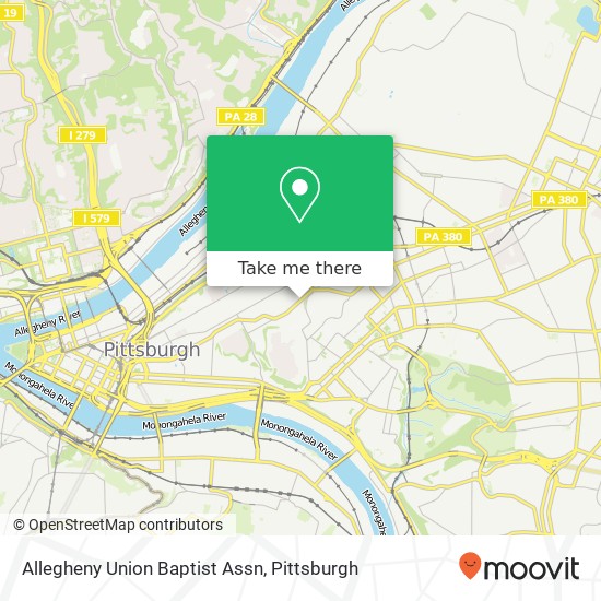 Mapa de Allegheny Union Baptist Assn
