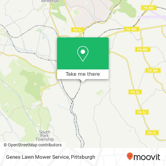 Genes Lawn Mower Service map