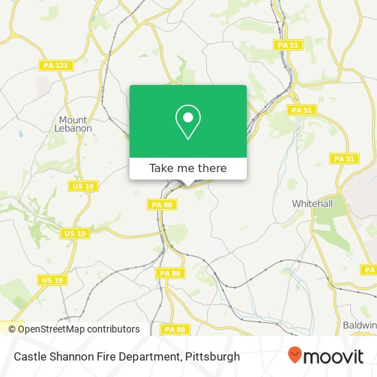 Castle Shannon Fire Department map