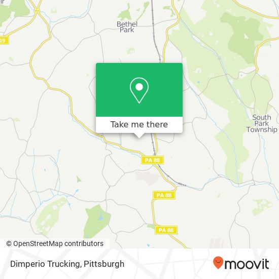 Dimperio Trucking map