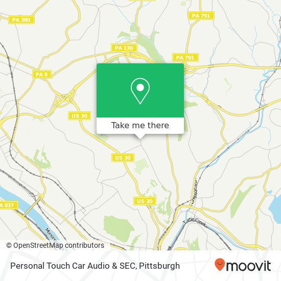 Personal Touch Car Audio & SEC map