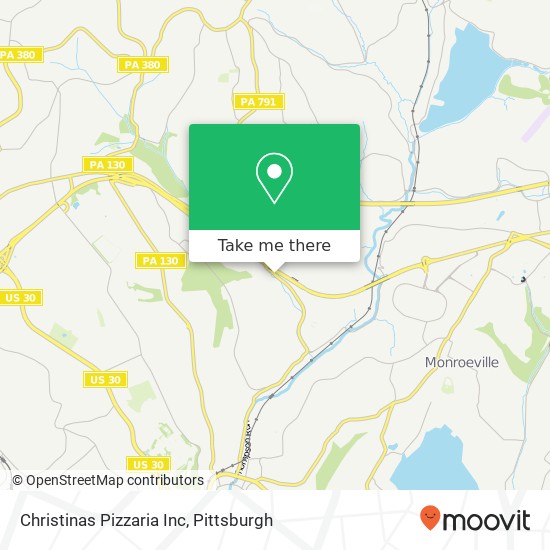 Christinas Pizzaria Inc map