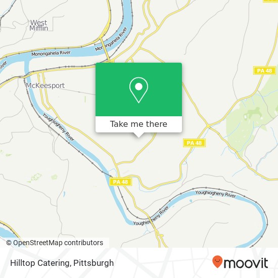 Hilltop Catering map