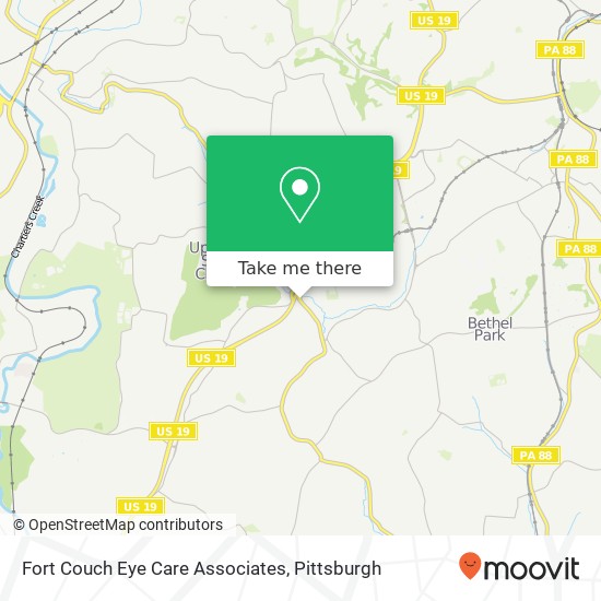 Fort Couch Eye Care Associates map