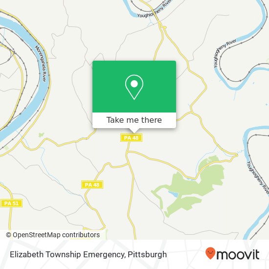 Mapa de Elizabeth Township Emergency
