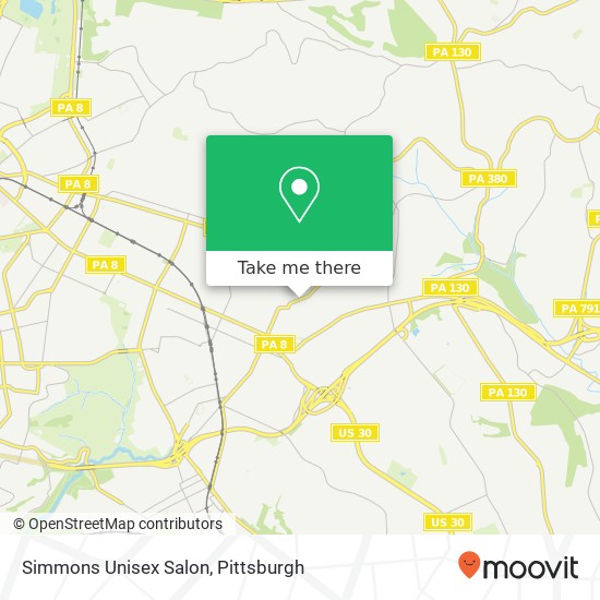 Mapa de Simmons Unisex Salon