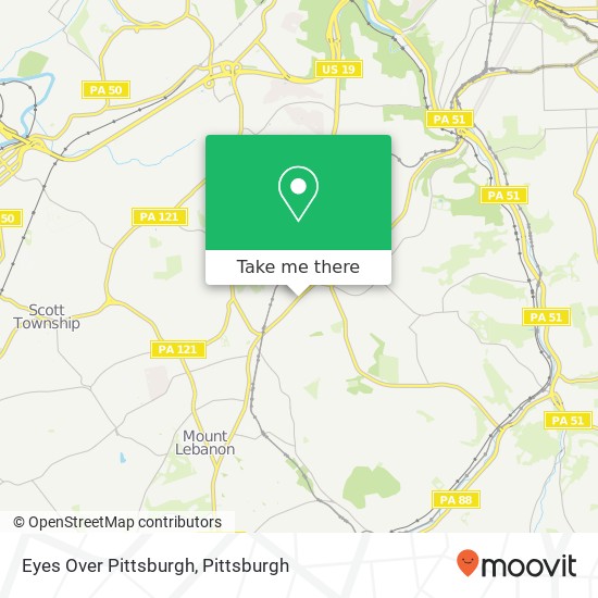Eyes Over Pittsburgh map