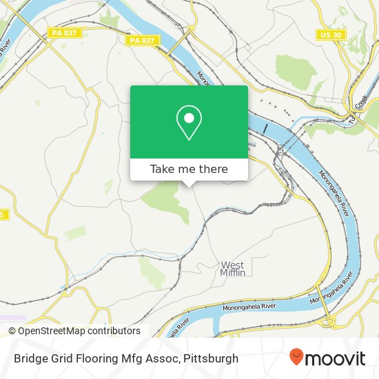 Mapa de Bridge Grid Flooring Mfg Assoc