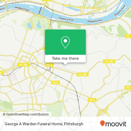 Mapa de George A Warden Funeral Home