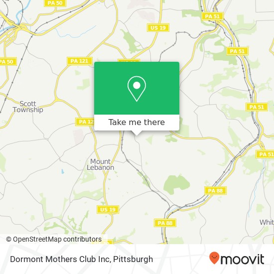 Dormont Mothers Club Inc map
