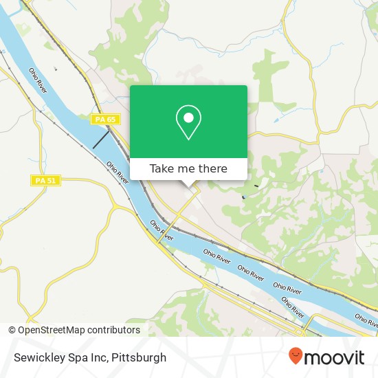 Mapa de Sewickley Spa Inc
