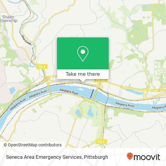 Seneca Area Emergency Services map