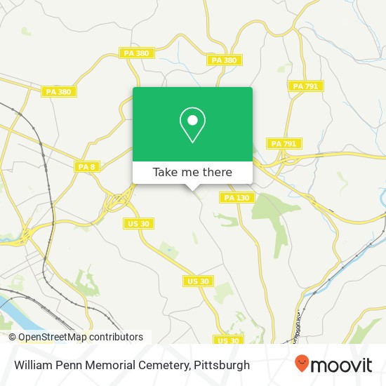 Mapa de William Penn Memorial Cemetery