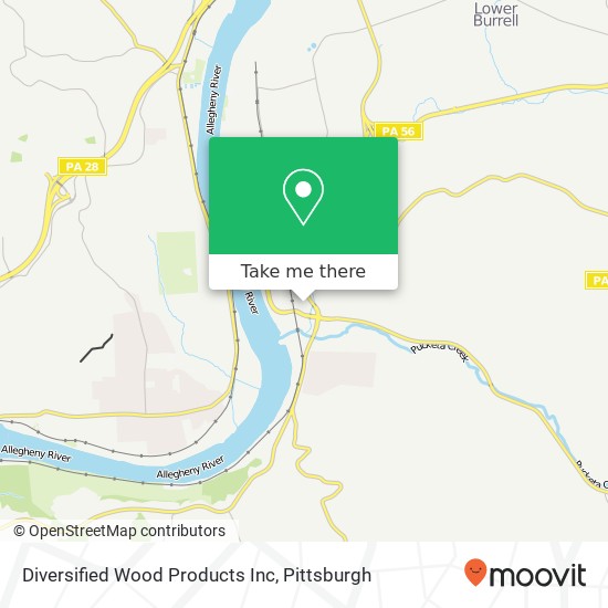 Diversified Wood Products Inc map